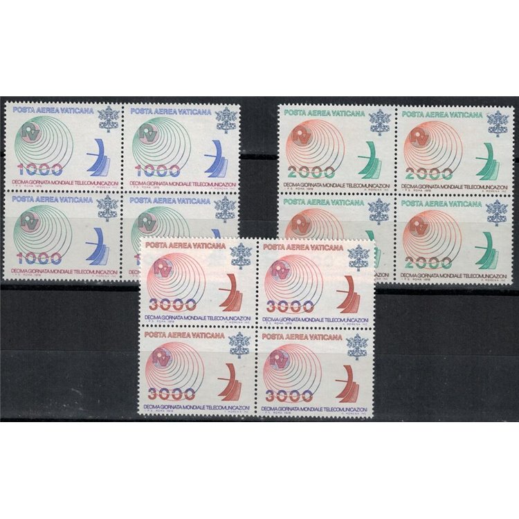 VATICANO 1978 Telecomunicazioni in quartina 3v MNH**