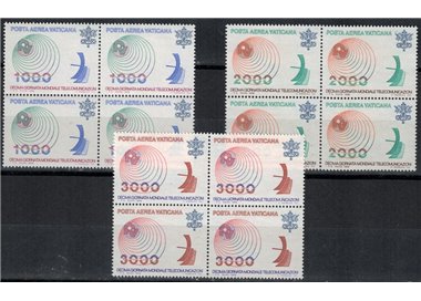 VATICANO 1978 Telecomunicazioni in quartina 3v MNH**