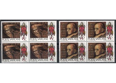 VATICAN 1978 Birthday of Paul VI in block of four 2v MNH**