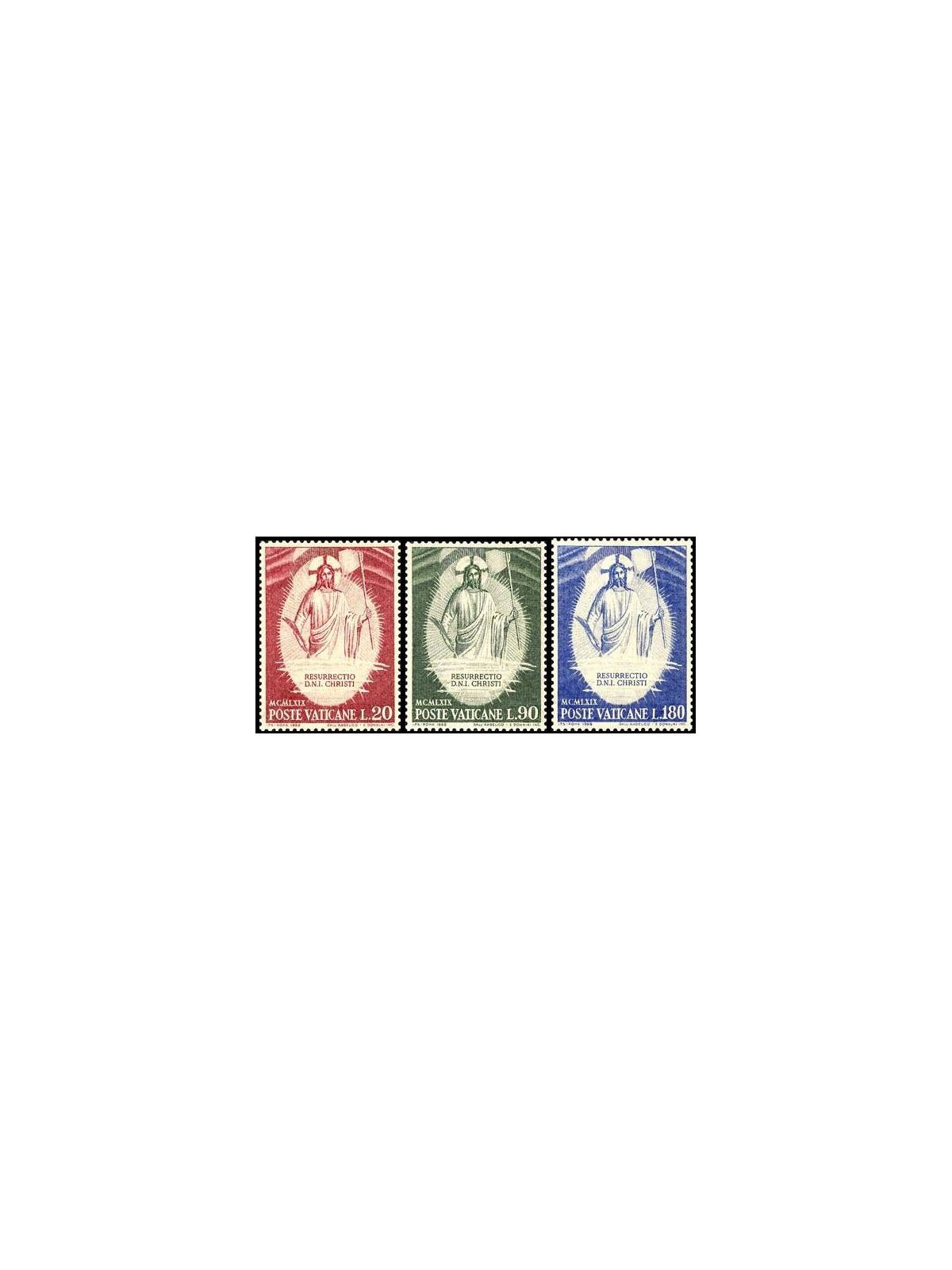 VATICAN 1969 Easter 3v MNH**