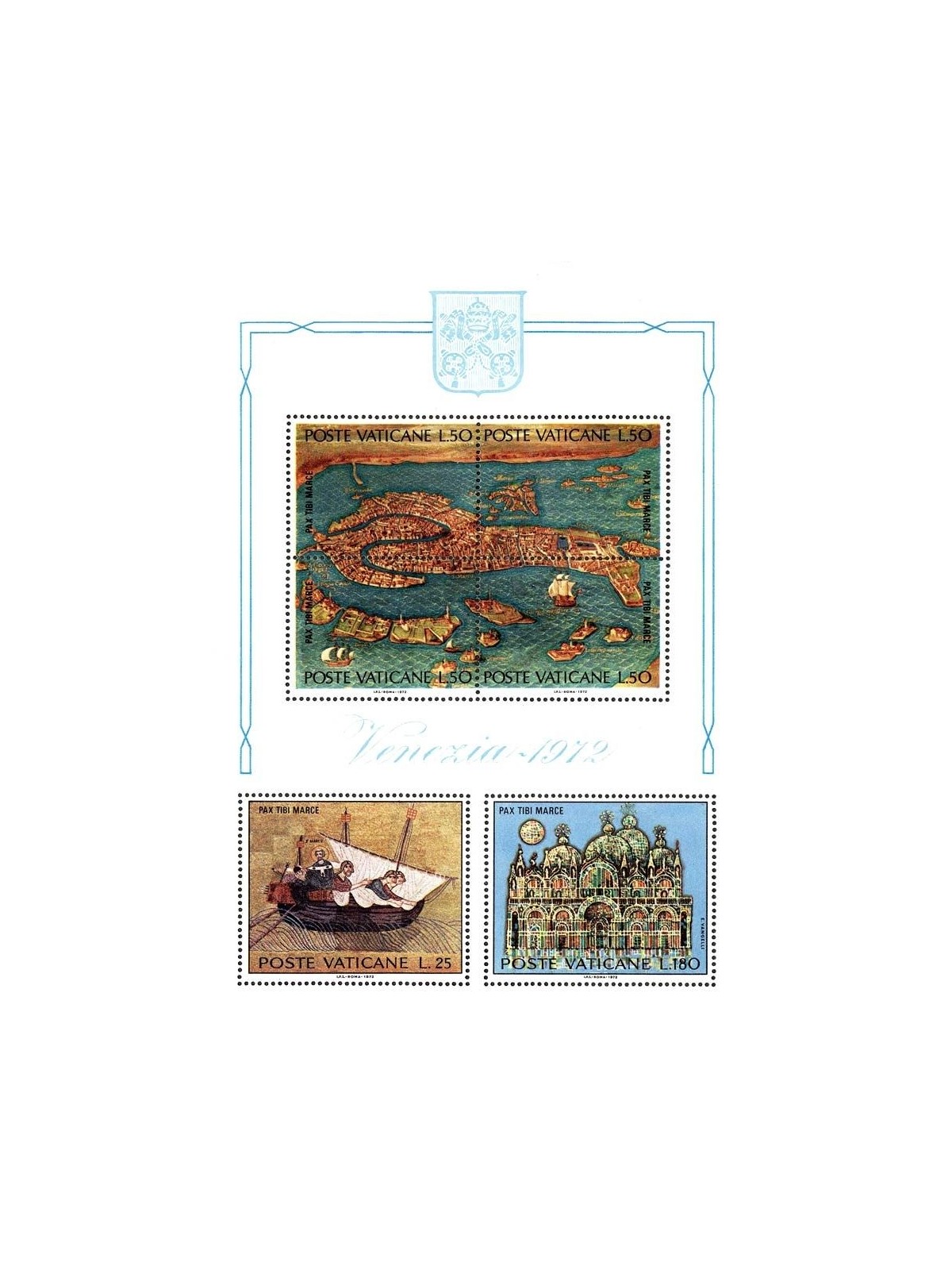 VATICANO 1972 Salviamo Venezia BF MNH**
