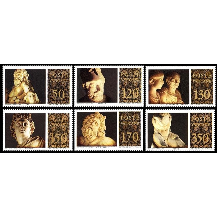 VATICAN 1977 Masterpieces of Classical Sculpture 6v MNH**