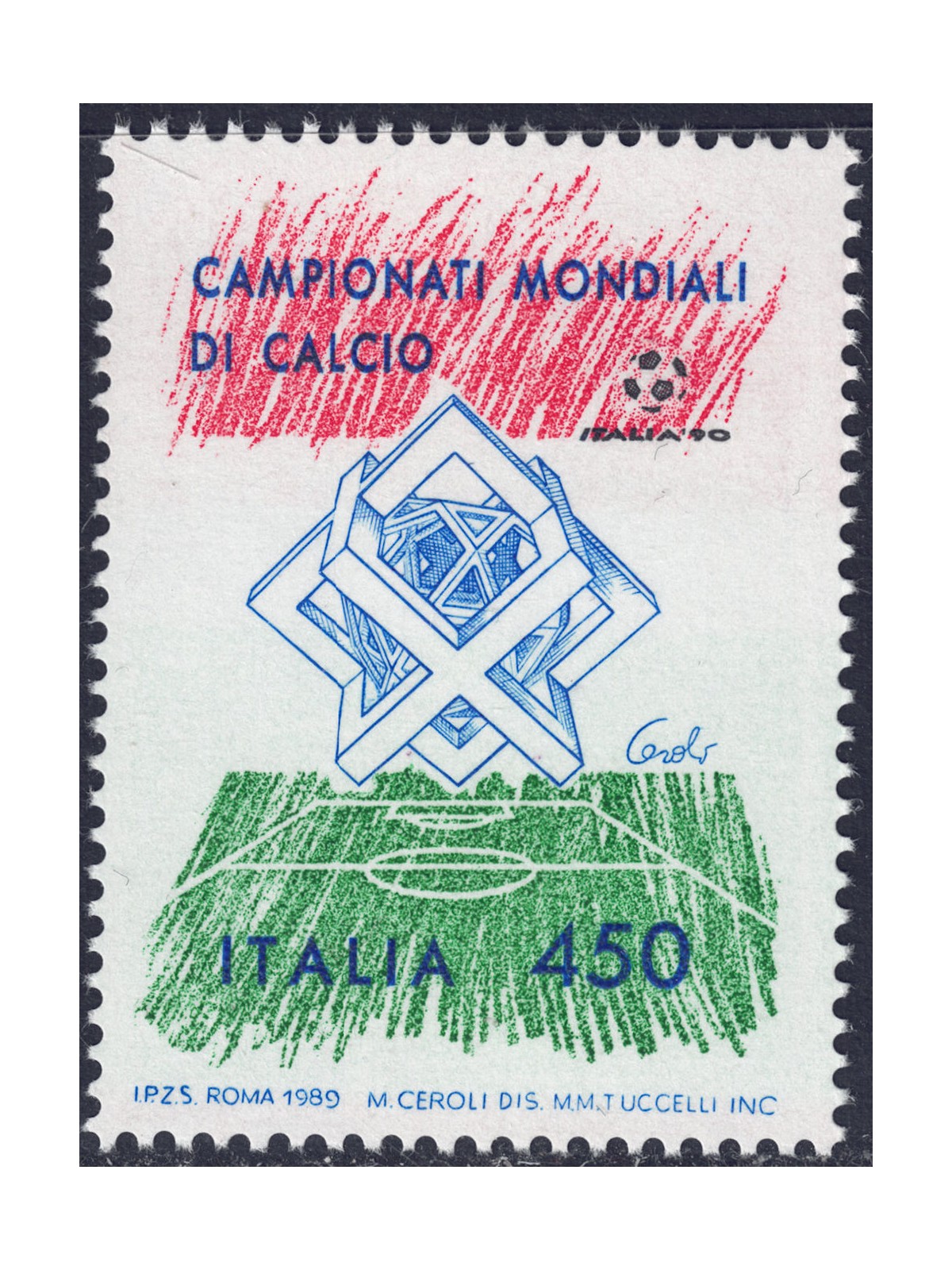 ITALIA 1989 Campionati mondiali di calcio MNH**