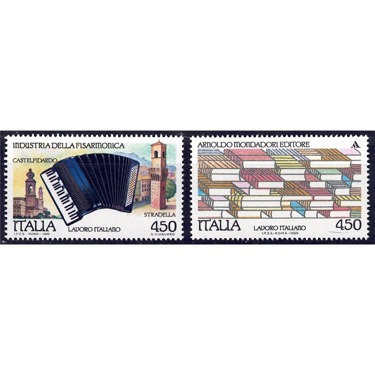 ITALY 1989 Italian work 2v MNH**