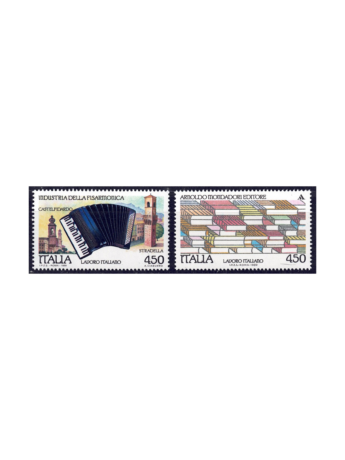 ITALIA 1989 Lavoro italiano 2v MNH**