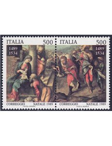 ITALIA 1989 Natale 2v MNH**