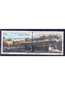 ITALY 1989 Naples-Portici Railway 2v MNH**