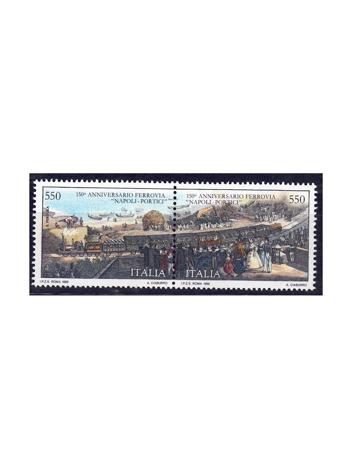 ITALY 1989 Naples-Portici Railway 2v MNH**