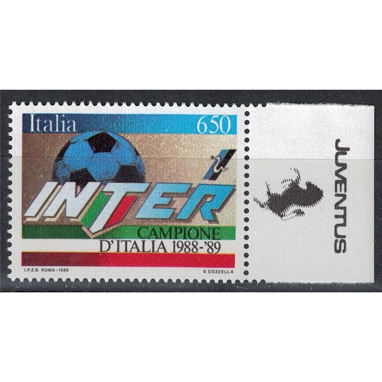 ITALIA 1989 Inter campione con appendice MNH**
