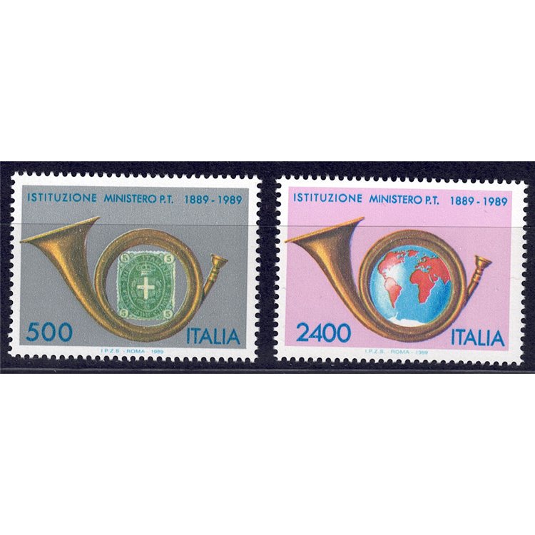 ITALIA 1989 Ministero delle poste 2v MNH**