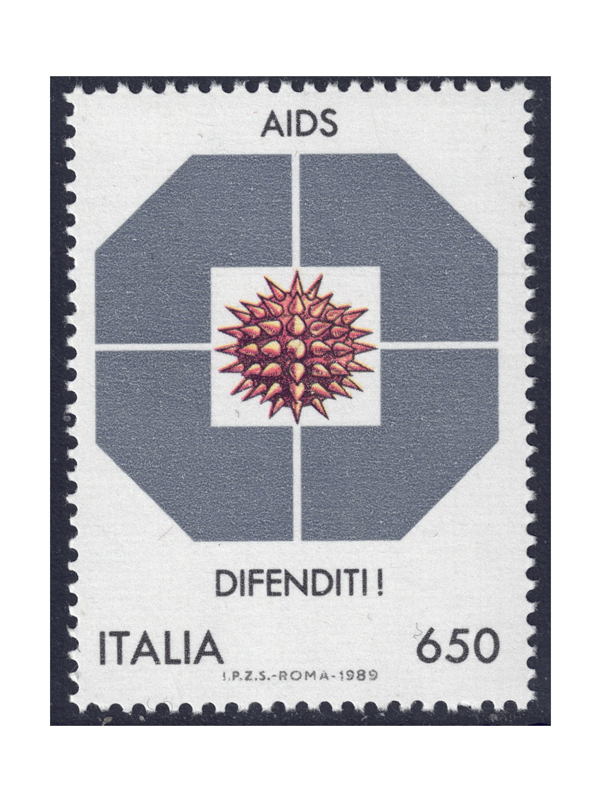 ITALY 1989 Fight against AIDS MNH**