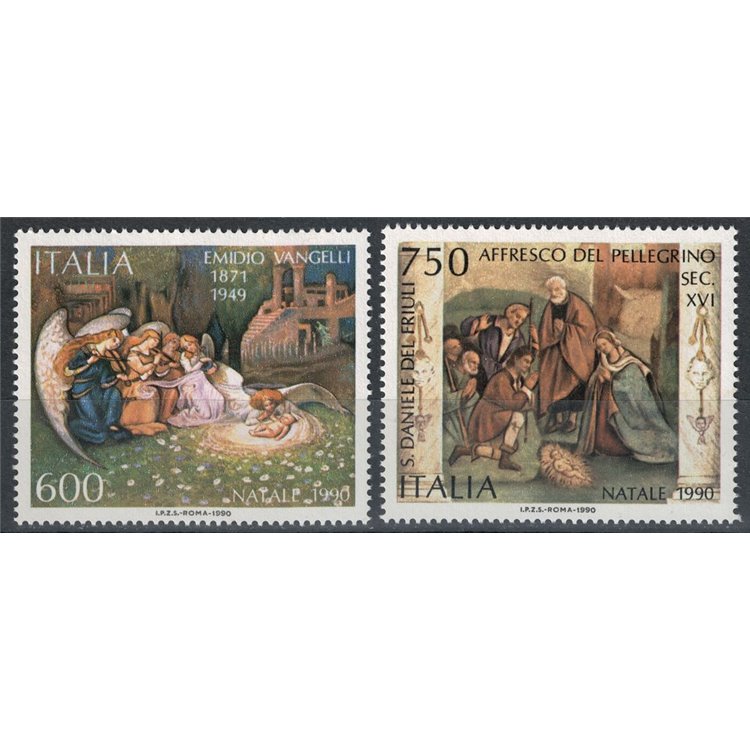 ITALY 1990 Christmas 2v MNH**