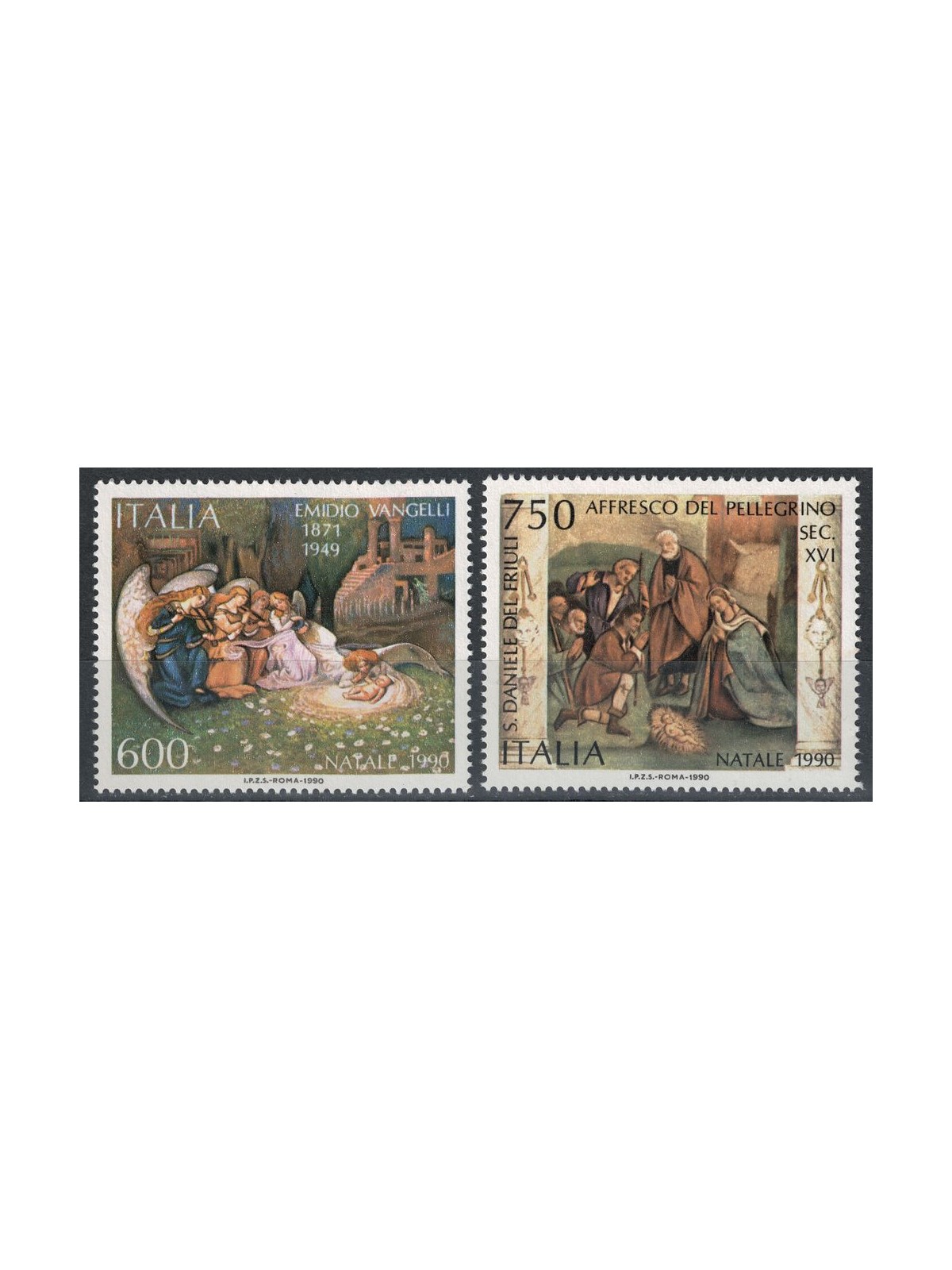 ITALY 1990 Christmas 2v MNH**