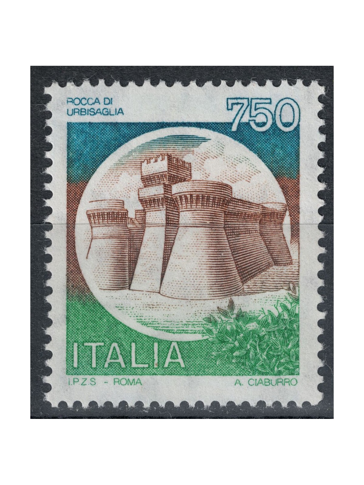 ITALIA 1990 Castelli, Rocca di Urbisaglia MNH**