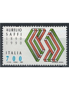 ITALIA 1990 Aurelio Saffi MNH**