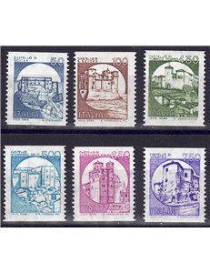 ITALIA 1988 Castelli da bobina 6v MNH**