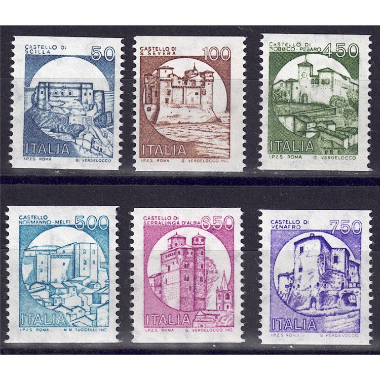 ITALIA 1988 Castelli da bobina 6v MNH**