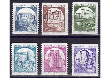 ITALY 1988 Castles from reel 6v MNH**