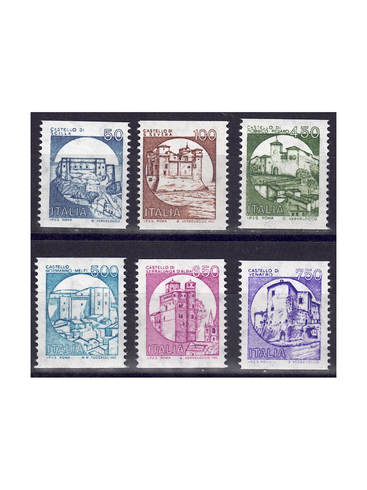 ITALIA 1988 Castelli da bobina 6v MNH**