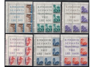 SAN MARINO 1966 Views, corner blocks of 5 MNH**
