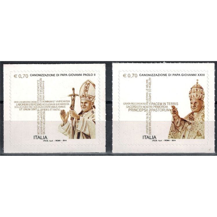 ITALY 2014 Canonization of Popes 2v MNH**