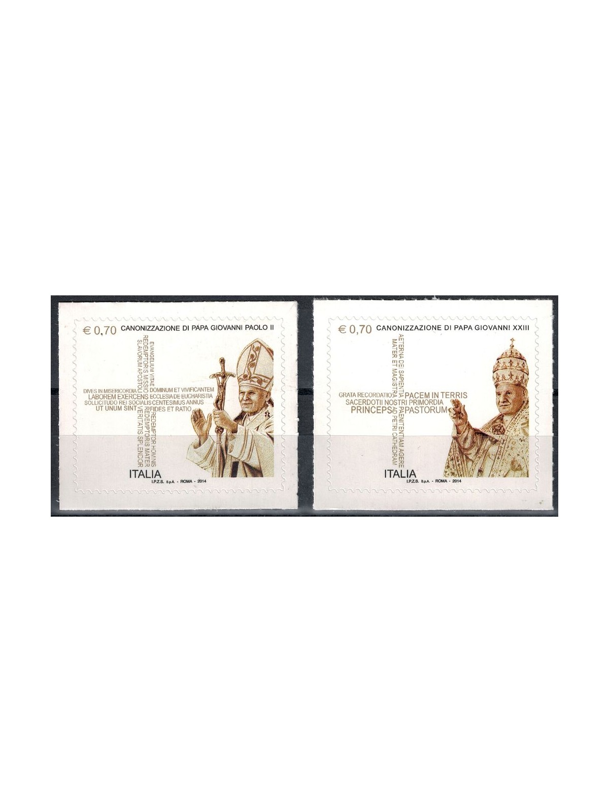 ITALIA 2014 Canonizzazione Papi 2v MNH**