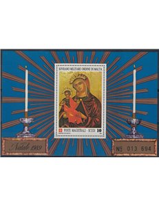 SMOM 1989 Christmas s/s MNH**