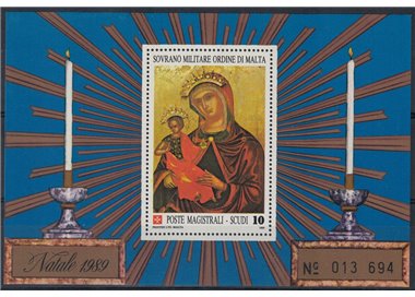 SMOM 1989 Natale BF MNH**