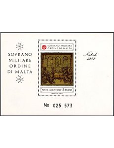 SMOM 1982 Christmas s/s MNH**