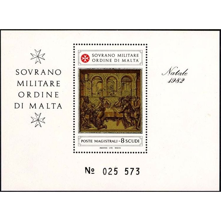 SMOM 1982 Christmas s/s MNH**