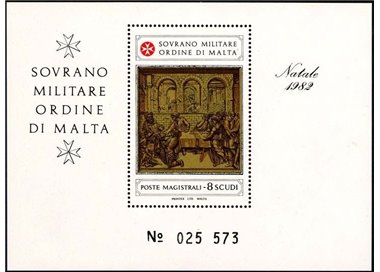 SMOM 1982 Christmas s/s MNH**