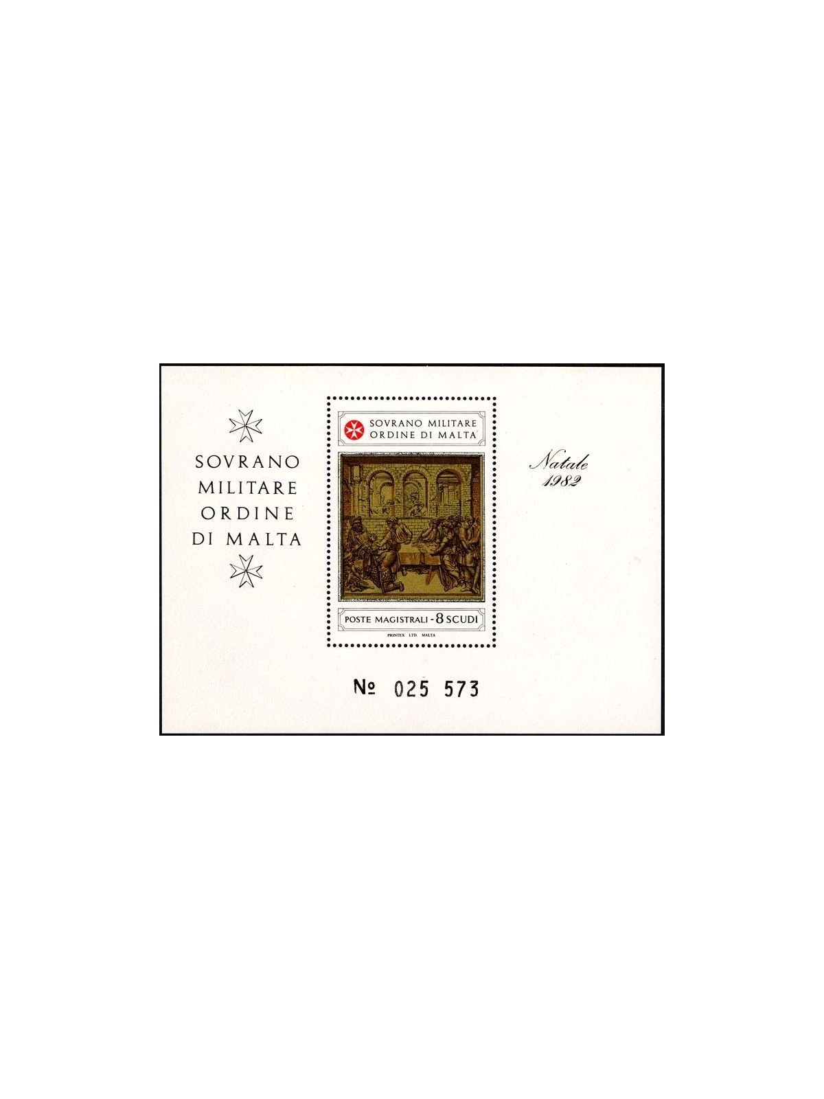 SMOM 1982 Natale BF MNH**