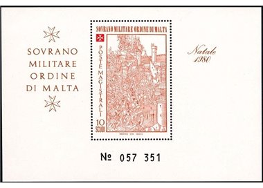 SMOM 1980 Natale BF MNH**