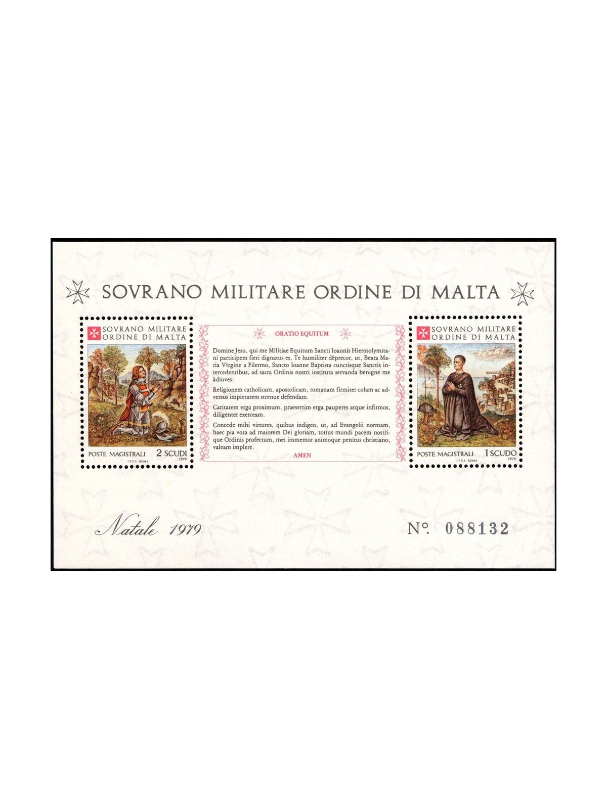 SMOM 1979 Christmas s/s MNH**