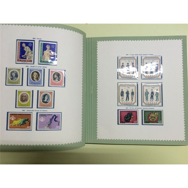 ITALIA 1971-1980 Collezione Completa su album e fogli Claxital