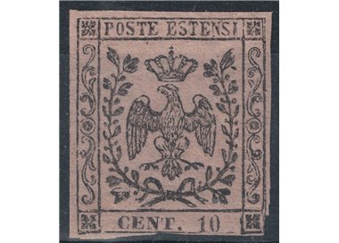 DUCATO OF MODENA 1852 10c light pink without dot MNH**
