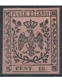 DUCATO DI MODENA 1857 10c rosa con punto MH* ©
