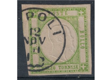 PROVINCE NAPOLETANE 1861 ½ tornese verde giallo chiaro us ©