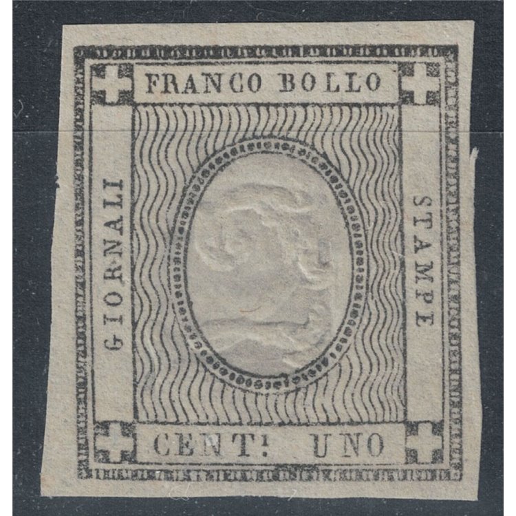 REGNO DI SARDEGNA 1861 Varietà 1c francobolli per stampati MNH** ©