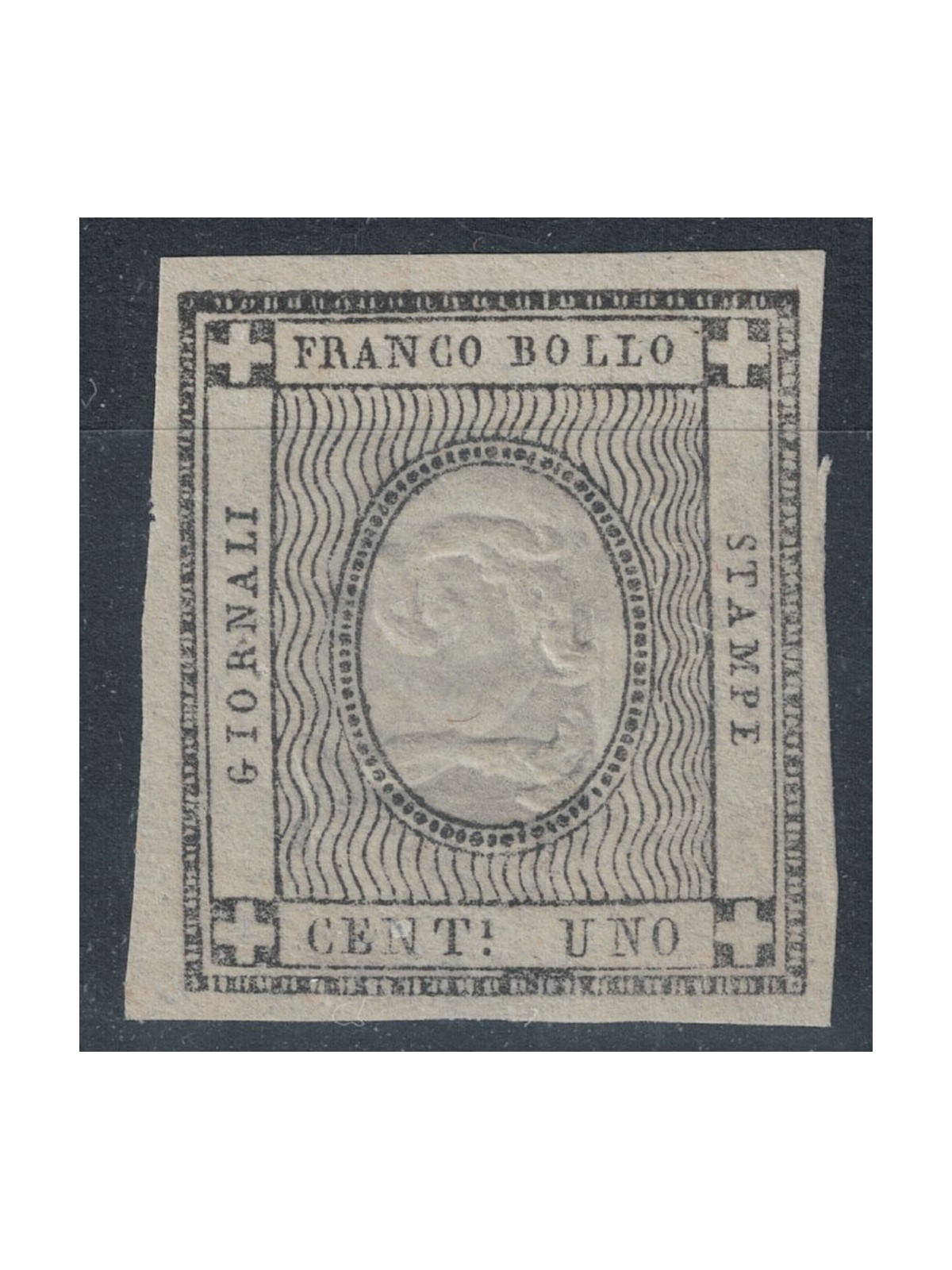 REGNO DI SARDEGNA 1861 Varietà 1c francobolli per stampati MNH** ©