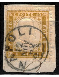 ITALIA REGNO 1862 10c bistro us