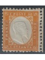 ITALY KINGDOM 1862 80c yellow orange MNH** ©