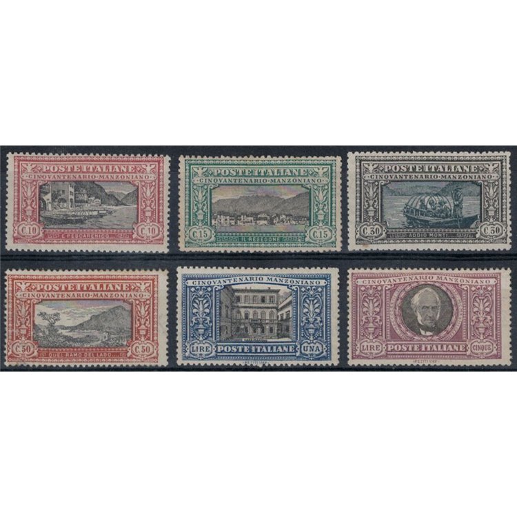 ITALY KINGDOM 1923 Alessandro Manzoni 6v MNH** ©