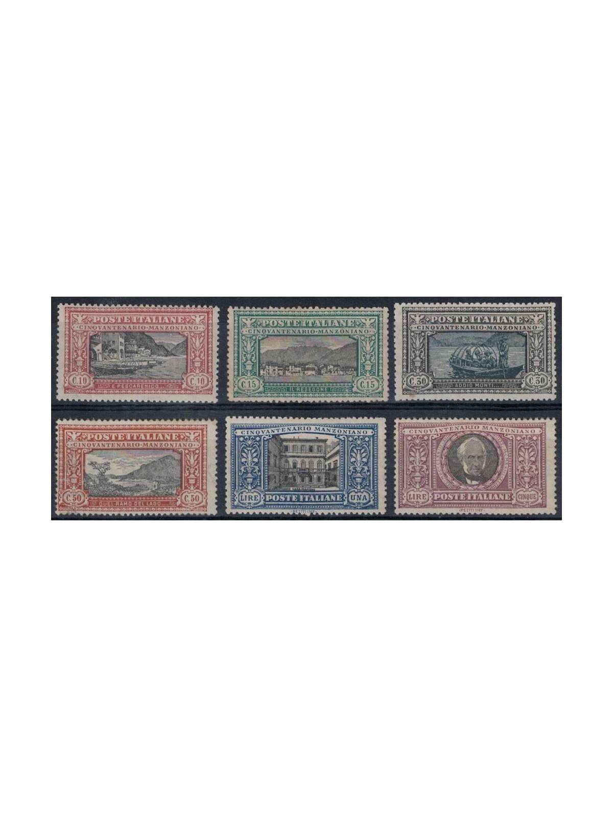 ITALY KINGDOM 1923 Alessandro Manzoni 6v MNH** ©