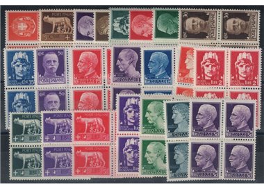 ITALIA REGNO 1929-42 Serie Imperiale in quartina 22v MNH** ©