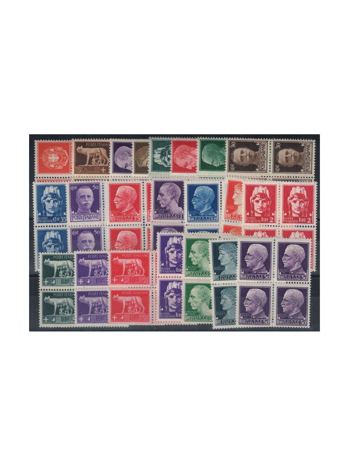 ITALIA REGNO 1929-42 Serie Imperiale in quartina 22v MNH** ©
