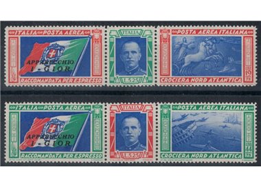 ITALY KINGDOM 1933 North Atlantic Cruise 2 DAYS MNH**