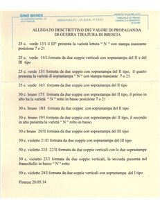 ITALIA RSI 1944 Varietà propaganda di guerra G.N.R. II e III tipo in quartina MNH** ©