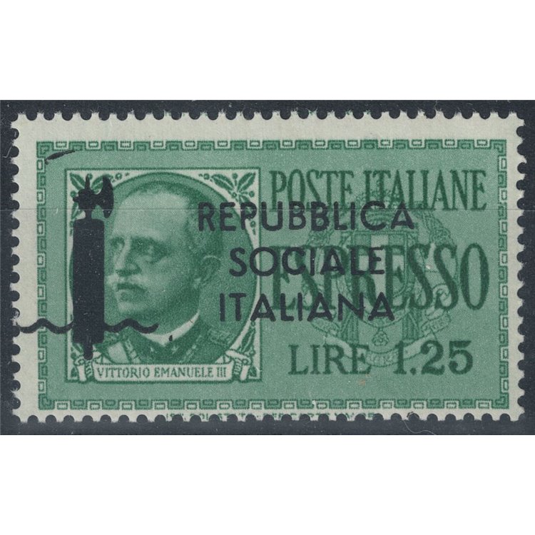 ITALIA RSI 1944 Varietà Espresso £ 1,25 verde MNH**