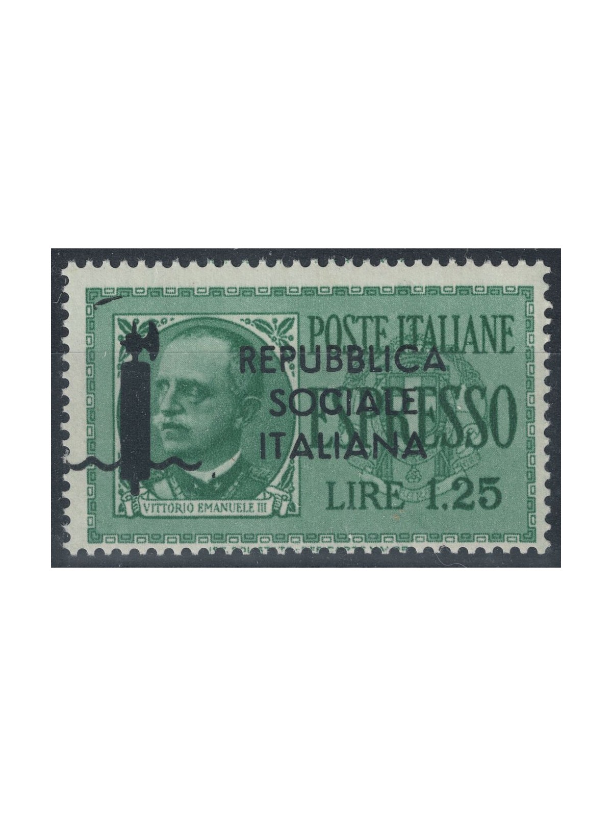 ITALIA RSI 1944 Varietà Espresso £ 1,25 verde MNH**